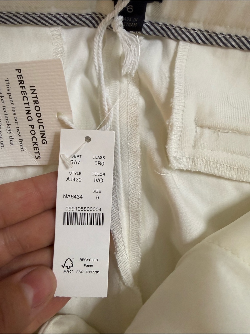 J. Crew Cream Hayden Pants - Picture 4 of 4